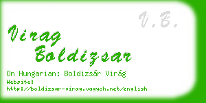 virag boldizsar business card